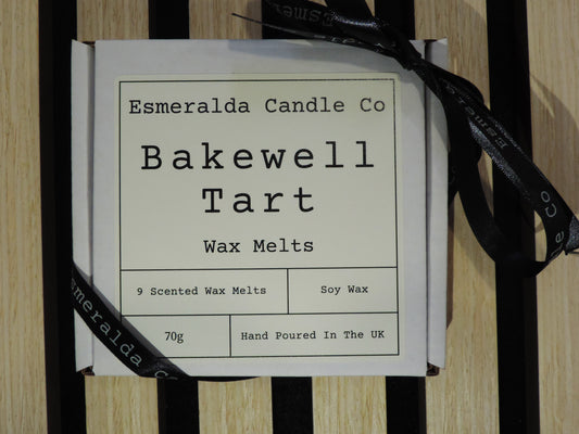 bakewell tart scented wax melts x9 in a box with a ribbon. by Esmeralda candle co